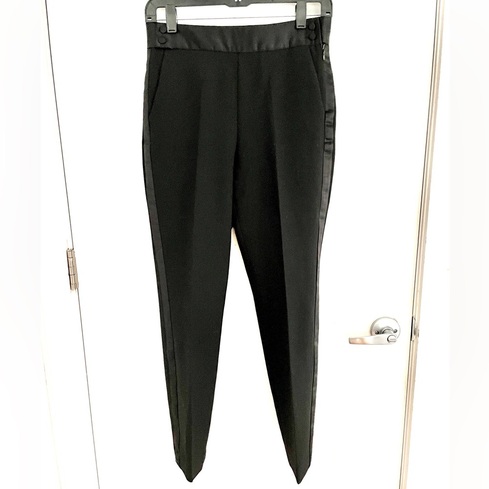 ZARA Tuxedo Cigarette Pants in Black | Size Small